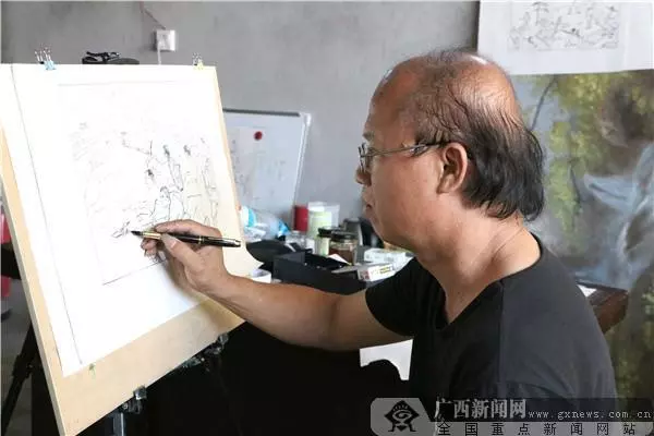 黎均桓创作《白石水武装起义》连环画