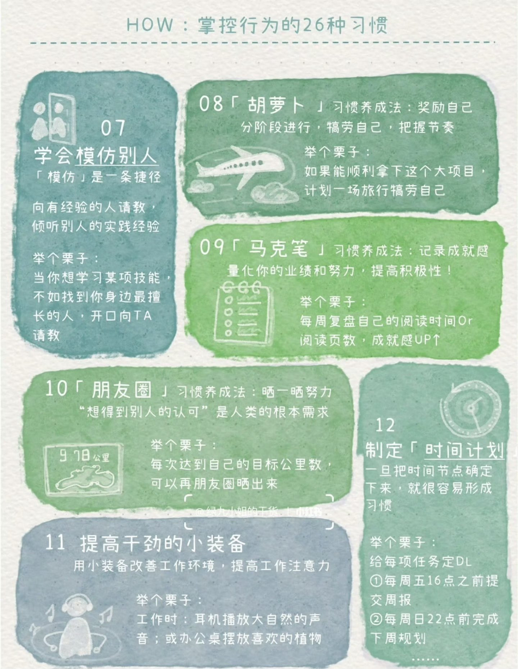 自律行为的26种习惯（举例）