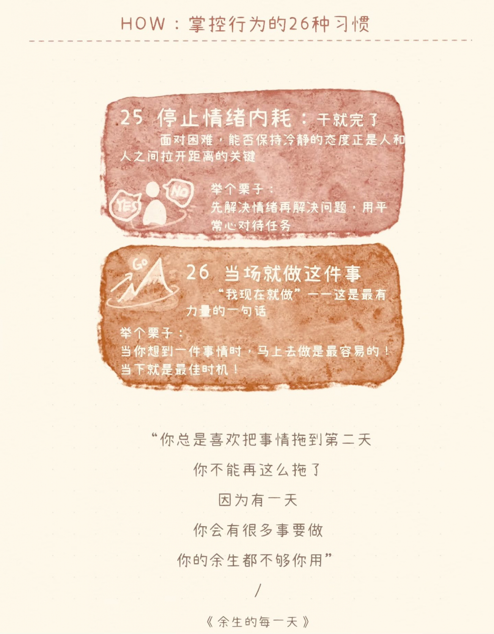 自律行为的26种习惯（举例）