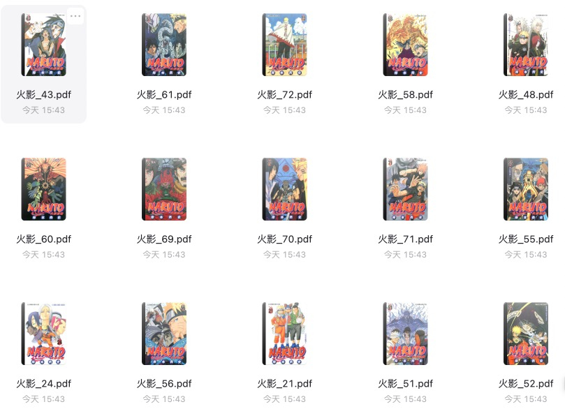【日本经典漫画】火影忍者漫画全72卷简繁日